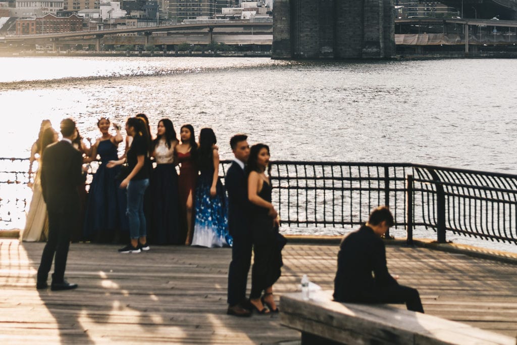 Teens enjoying prom in Brooklyn, representing the quality of Prestige's prom limo service.
